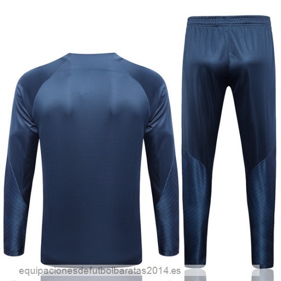 Nuevo Conjunto Completo Sudadera Entrenamiento Niños Paris Saint Germain 23/24 Azul Marino Baratas